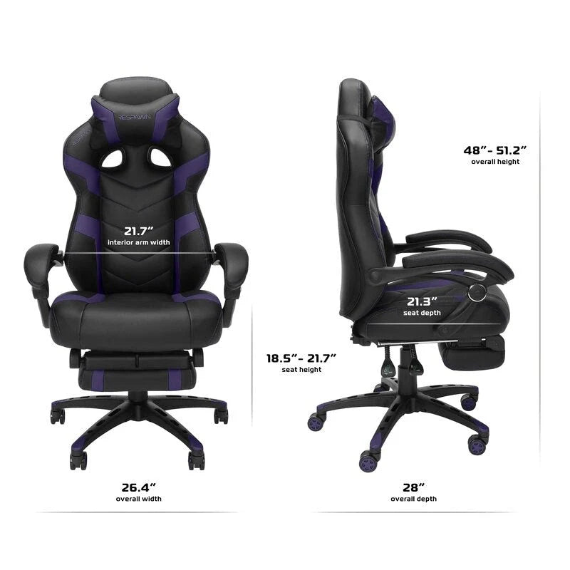 RESPAWN 110 Pro Gaming Chair - Gaming Chair with Footrest, Ergonomic Computer Desk Chair 42