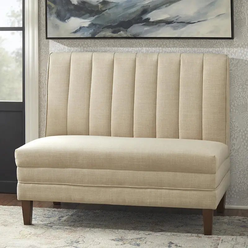 Lifestorey Kerrington 3-Piece Channel Back Upholstered Banquette Set 5