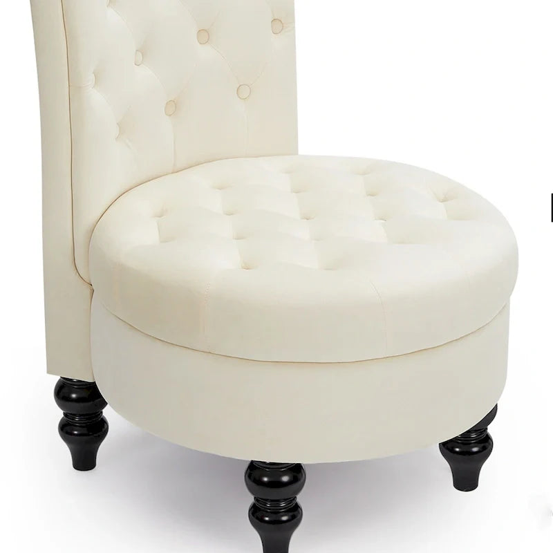 AVAWING Set of 2 Throne Royal Chair Thick Padding and Rubberwood Legs 30