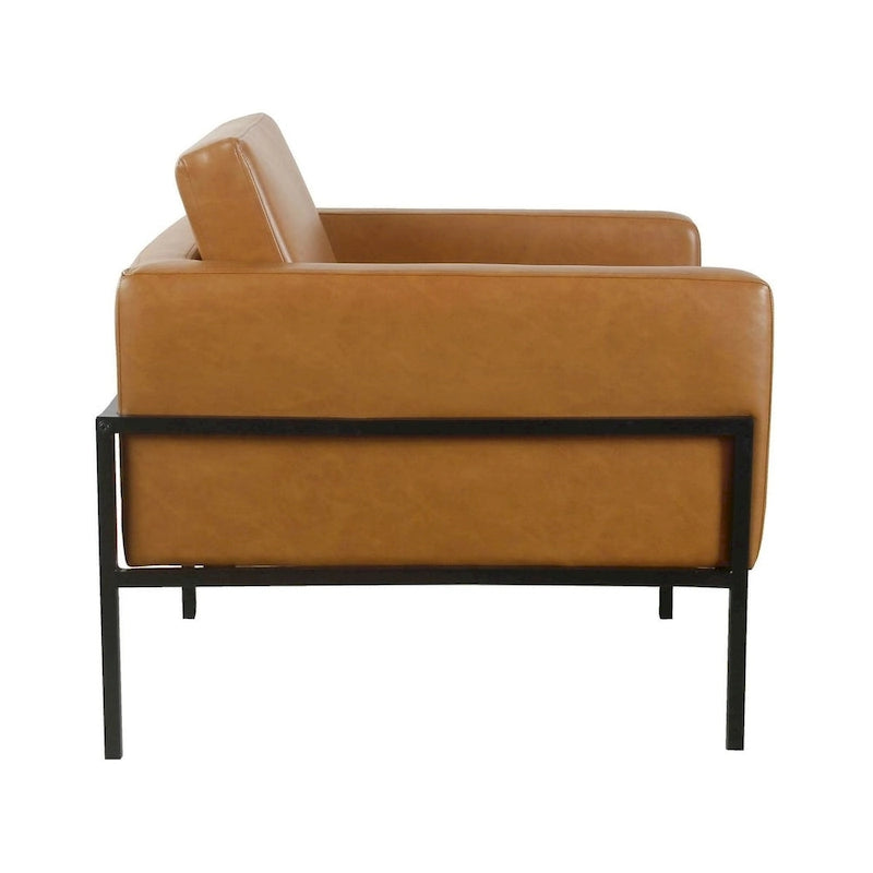 HomePop Modern Upholstered Club Chair w/Metal Frame 7