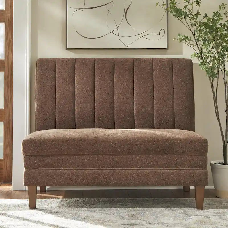 Lifestorey Kerrington 3-Piece Channel Back Upholstered Banquette Set 6