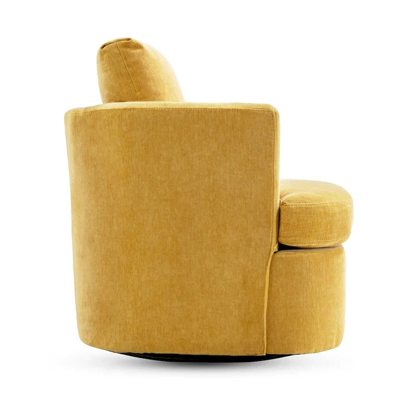 Modern Chenille Upholstered Swivel Accent Barrel Chair Set Modern Swivel Armchair for Living Room 31