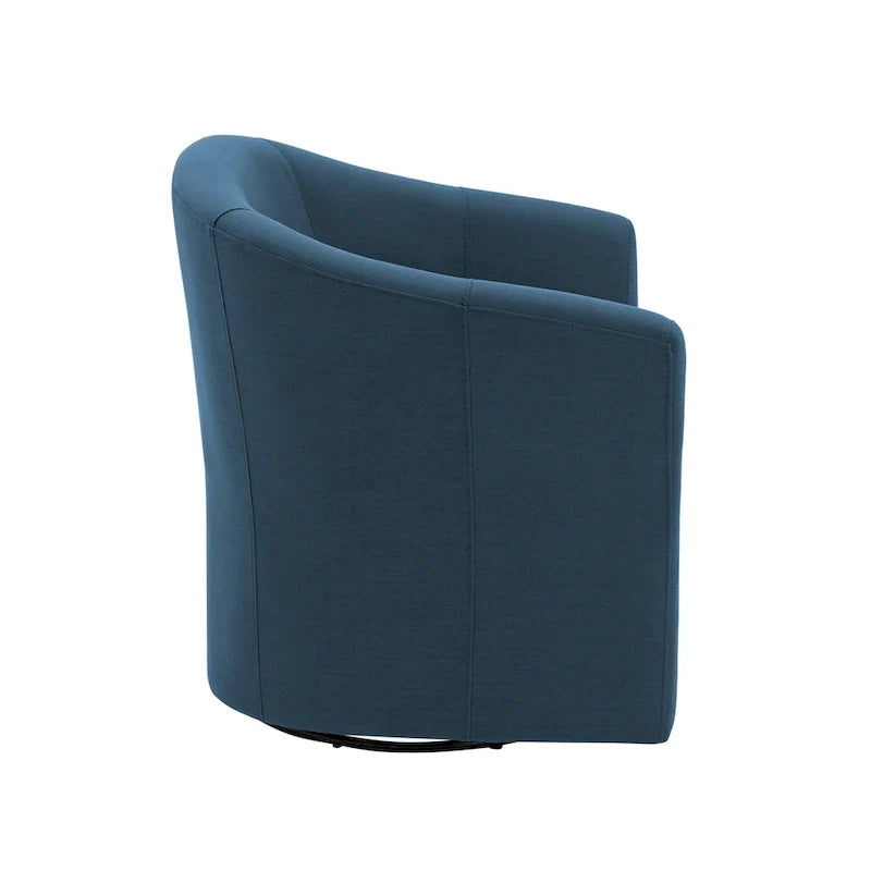 Set of 2 Modern Upholstered Swivel Barrel Chair Living Room Accent Chair 29