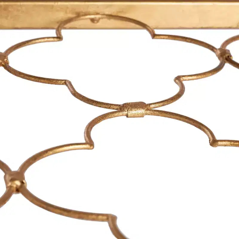 Tavolino Hanzel Gold Leaf in vetro - AMH8312 - Safavieh Couture 4