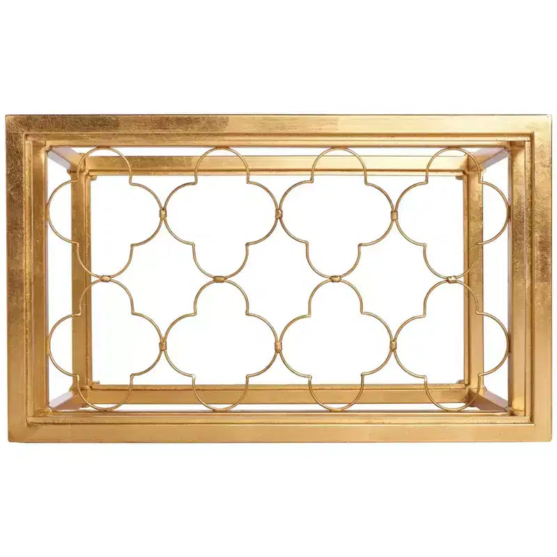 Tavolino Hanzel Gold Leaf in vetro - AMH8312 - Safavieh Couture 5