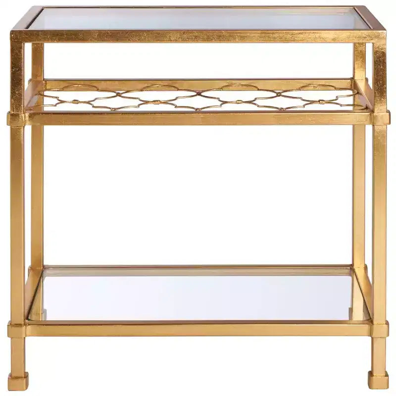 Tavolino Hanzel Gold Leaf in vetro - AMH8312 - Safavieh Couture 6