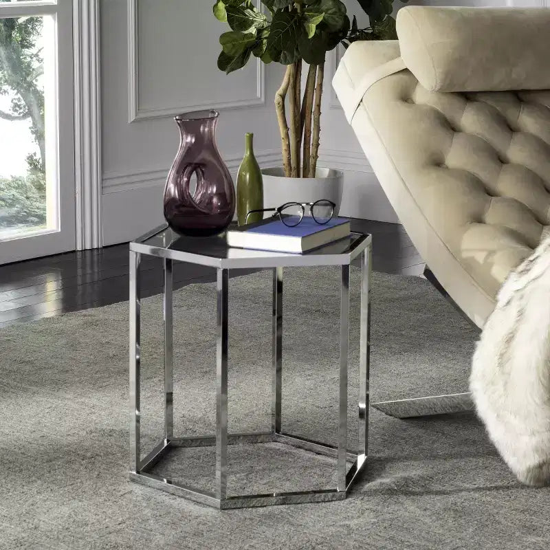 Teagan End Table - MMT6002A - Chrome - Safavieh