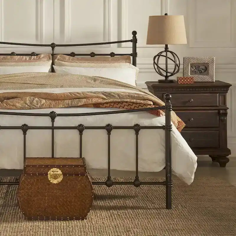 Xander Dark Brown Steel Bed by iNSPIRE Q Classic 2
