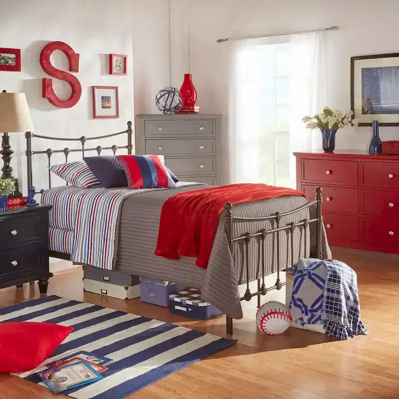 Xander Dark Brown Steel Bed by iNSPIRE Q Classic 5
