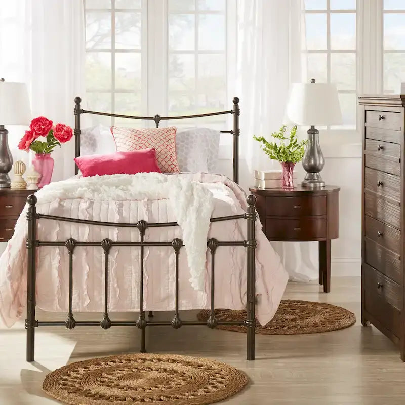 Xander Dark Brown Steel Bed by iNSPIRE Q Classic 6