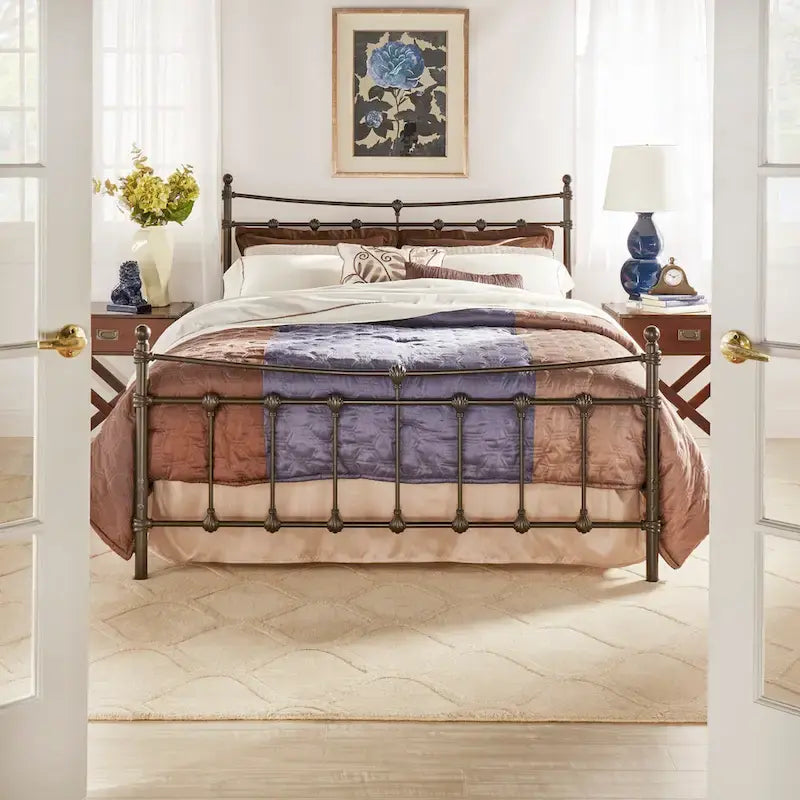 Xander Dark Brown Steel Bed by iNSPIRE Q Classic 7