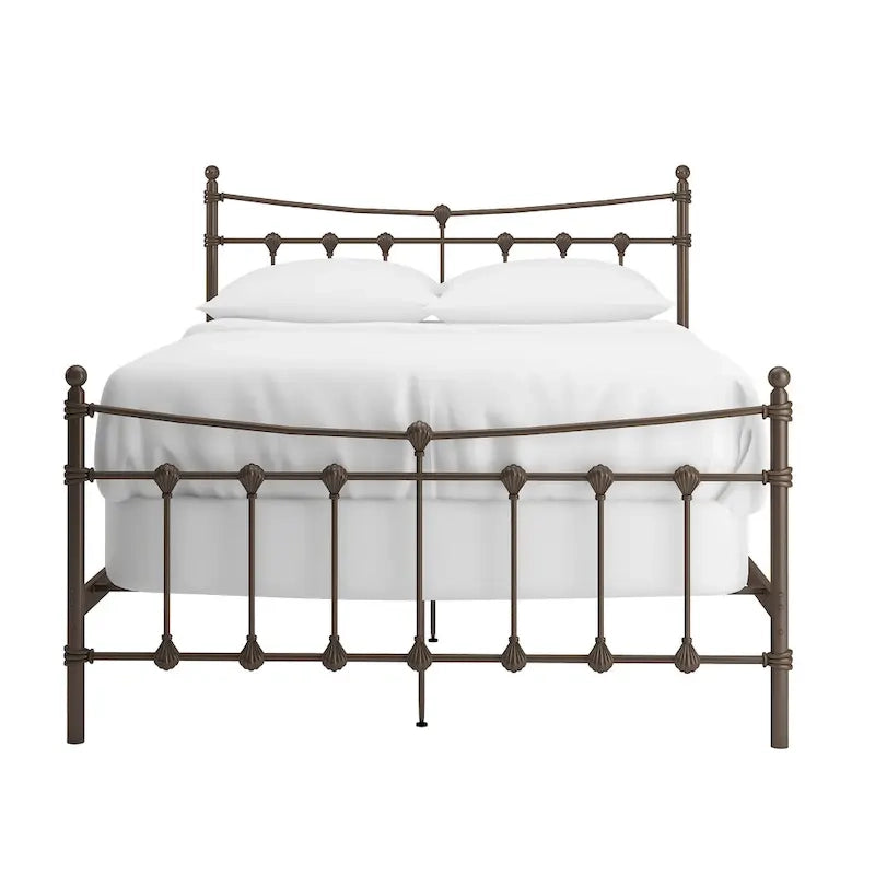 Xander Dark Brown Steel Bed by iNSPIRE Q Classic 17