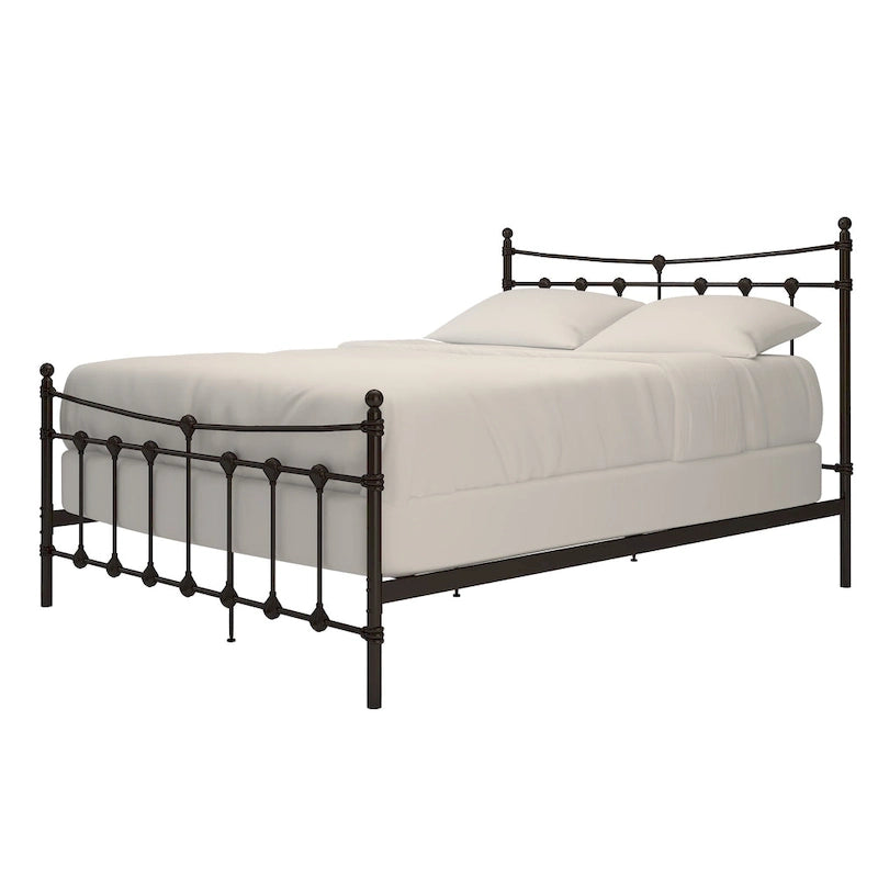 Xander Dark Brown Steel Bed by iNSPIRE Q Classic 19