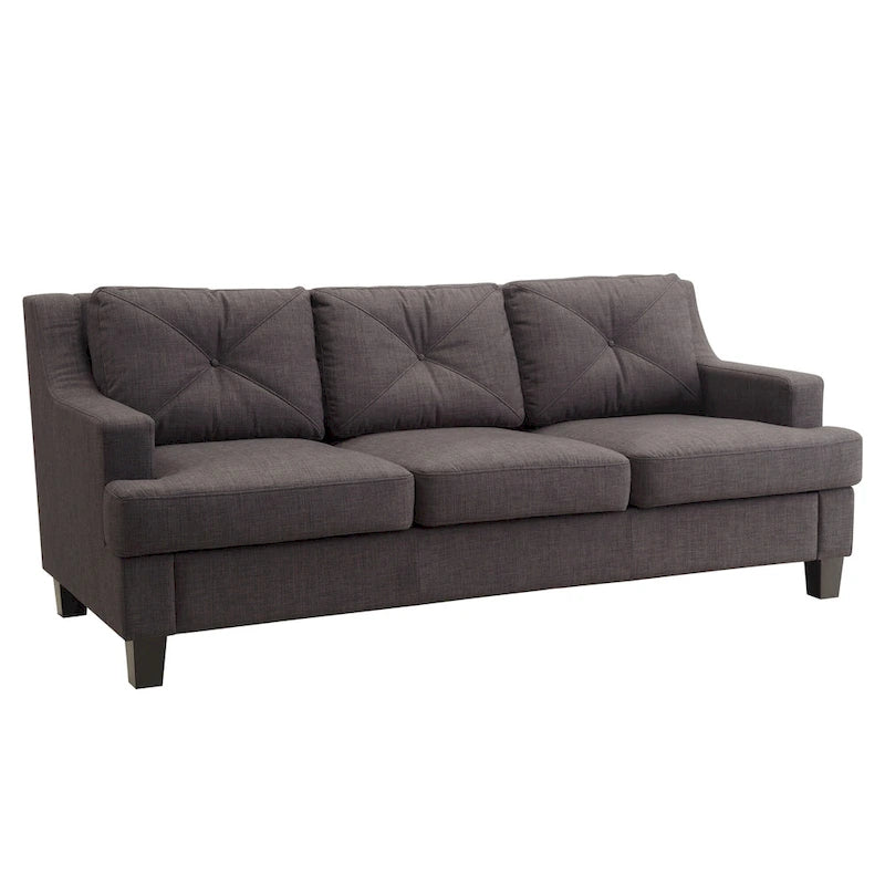 Elston Tufted Linen Track Sofa by iNSPIRE Q Modern 4