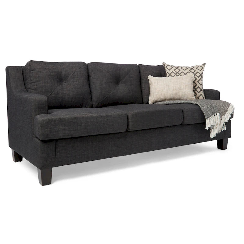 Elston Tufted Linen Track Sofa by iNSPIRE Q Modern 7