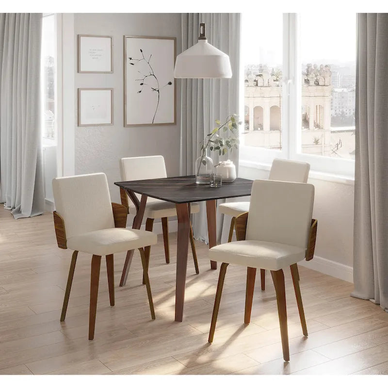 Carson Carrington Sala Dining Table with Textured Marble Table Top 5