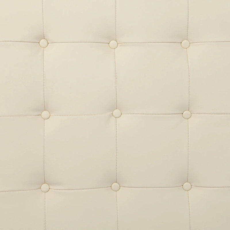 SEI Furniture Healy Faux Leather Tufted Ottoman 9