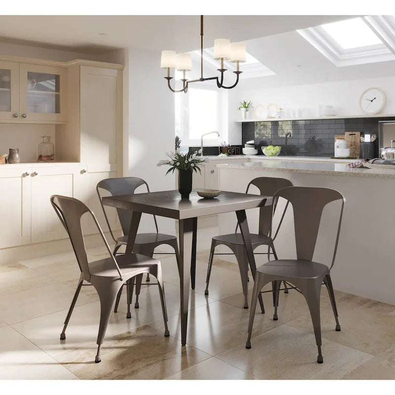 Carbon Loft Swan Industrial Square Metal Dining Table - N/A 9