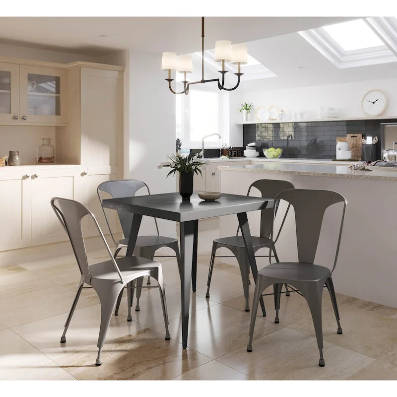 Carbon Loft Swan Industrial Square Metal Dining Table - N/A 13