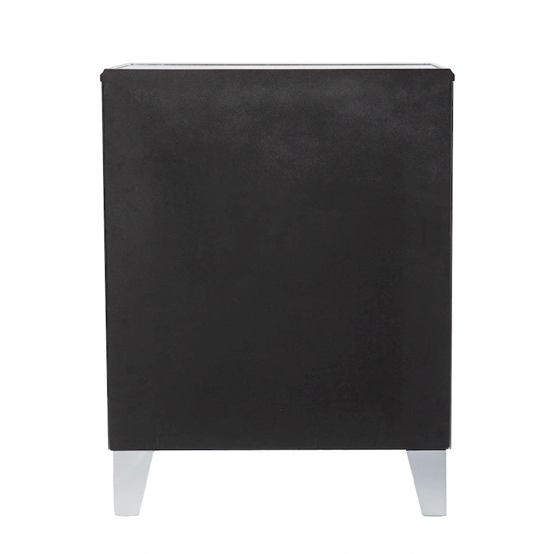 Tavolino a specchio moderno di metà secolo Churchill SEI Furniture con vano portaoggetti 9