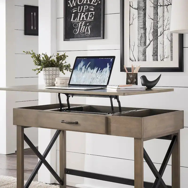 Murali Lift Top Desk with Charging Station by iNSPIRE Q Modern 3