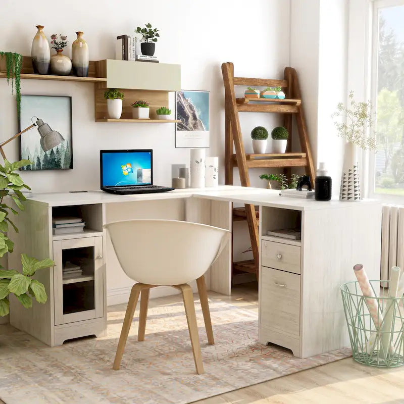 Barlon Transitional 59-inch L-shaped Computer Desk with USBs by Furniture of America 22