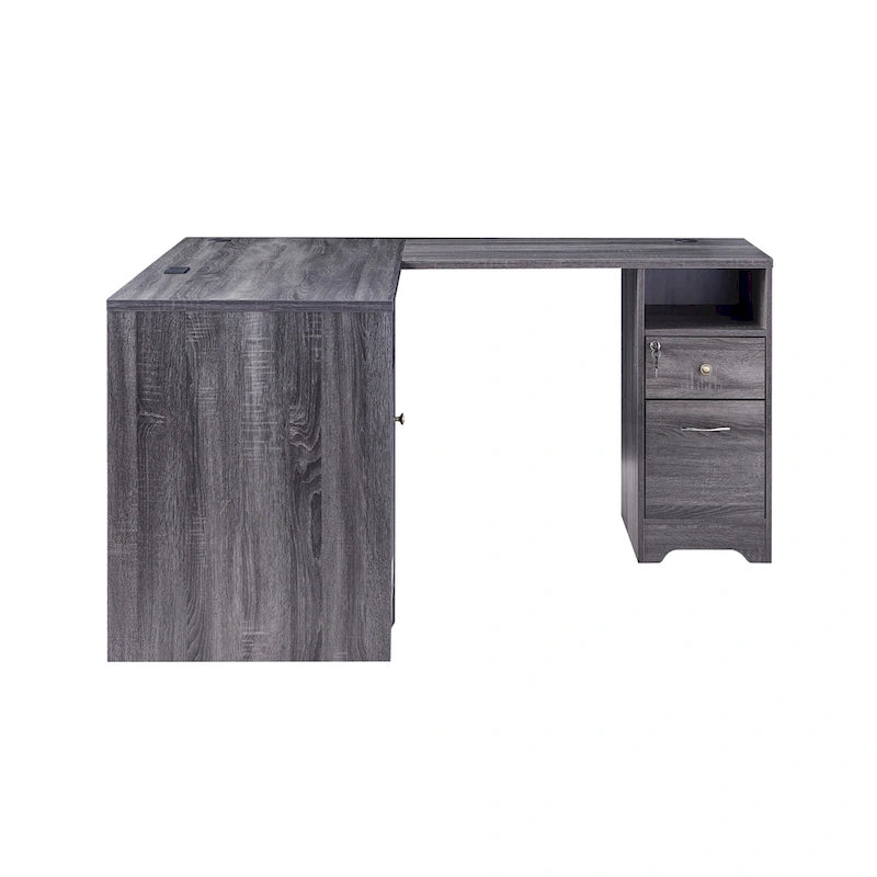 Barlon Transitional 59-inch L-shaped Computer Desk with USBs by Furniture of America 11