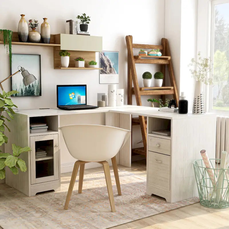 Barlon Transitional 59-inch L-shaped Computer Desk with USBs by Furniture of America 14