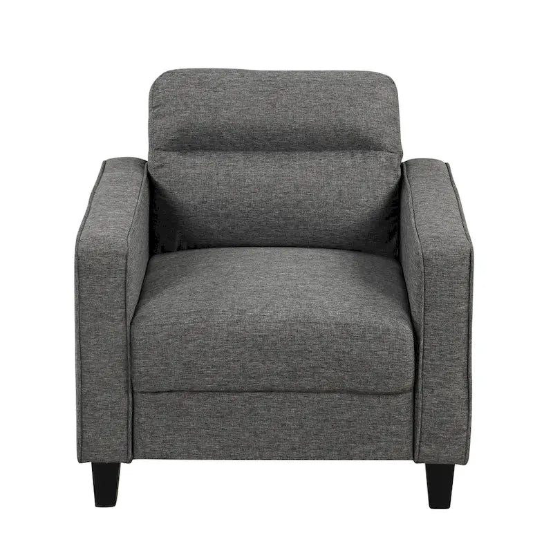 Wystan Contemporary Track Arms Chair with Solid Wood Tapered Legs, Upholstered Fabric Single Sofa Chair by Furniture of America 6