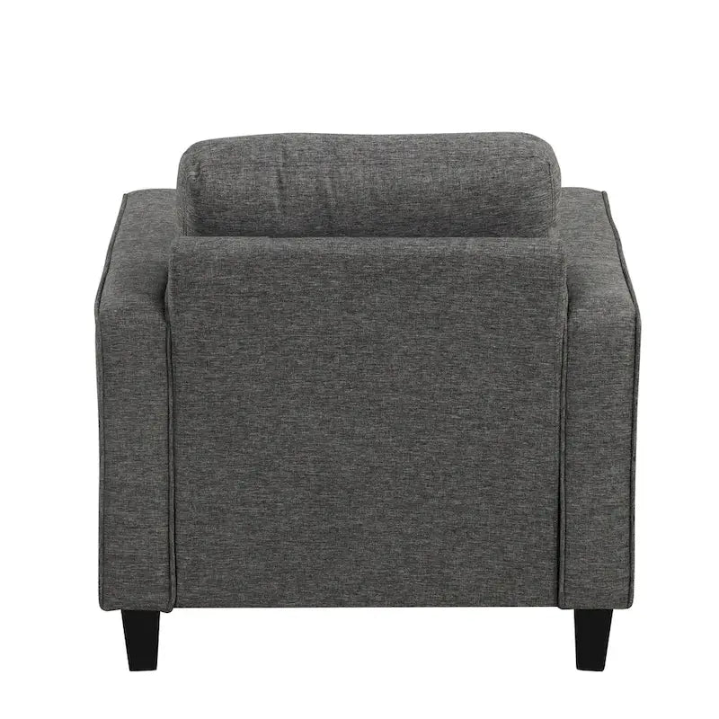 Wystan Contemporary Track Arms Chair with Solid Wood Tapered Legs, Upholstered Fabric Single Sofa Chair by Furniture of America 8