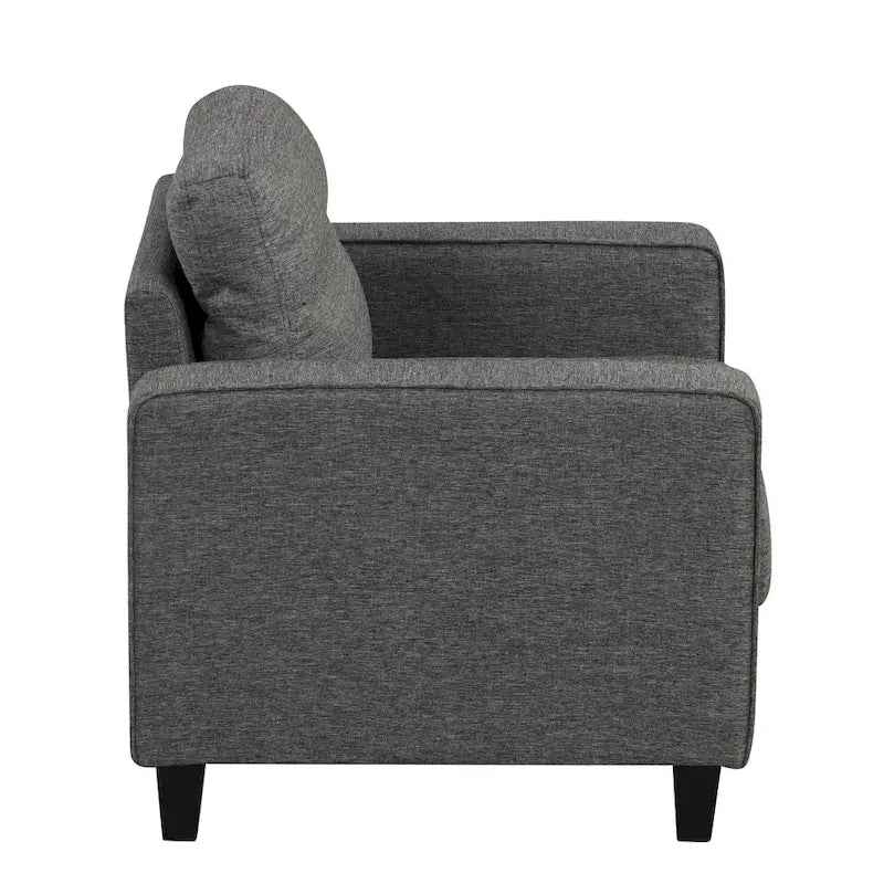 Wystan Contemporary Track Arms Chair with Solid Wood Tapered Legs, Upholstered Fabric Single Sofa Chair by Furniture of America 9
