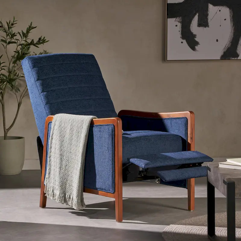 Poltrona reclinabile Anaura Channel Stitch Pushback di Christopher Knight Home