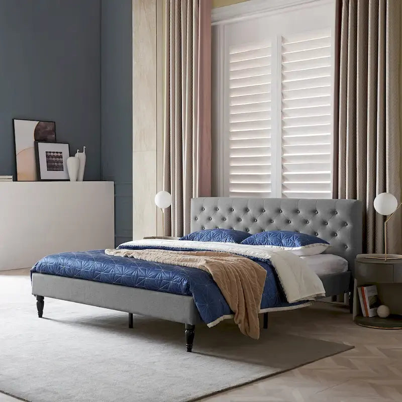Atterbury Upholstered King Bed Platform by Christopher Knight Home 8
