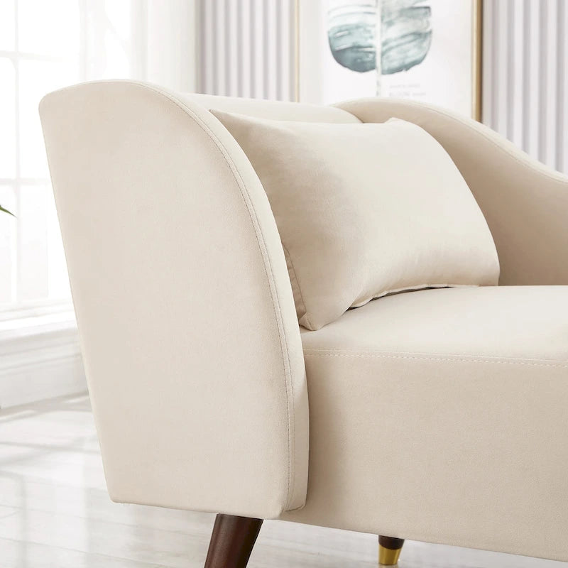 Modern Chaise Lounge Chair with Velvet Upholstery - 29.50 x 55.90 x 28.70 4