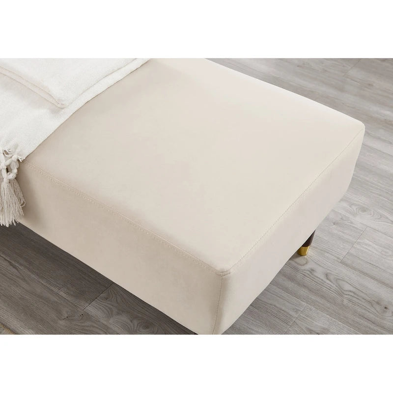 Modern Chaise Lounge Chair with Velvet Upholstery - 29.50 x 55.90 x 28.70 6