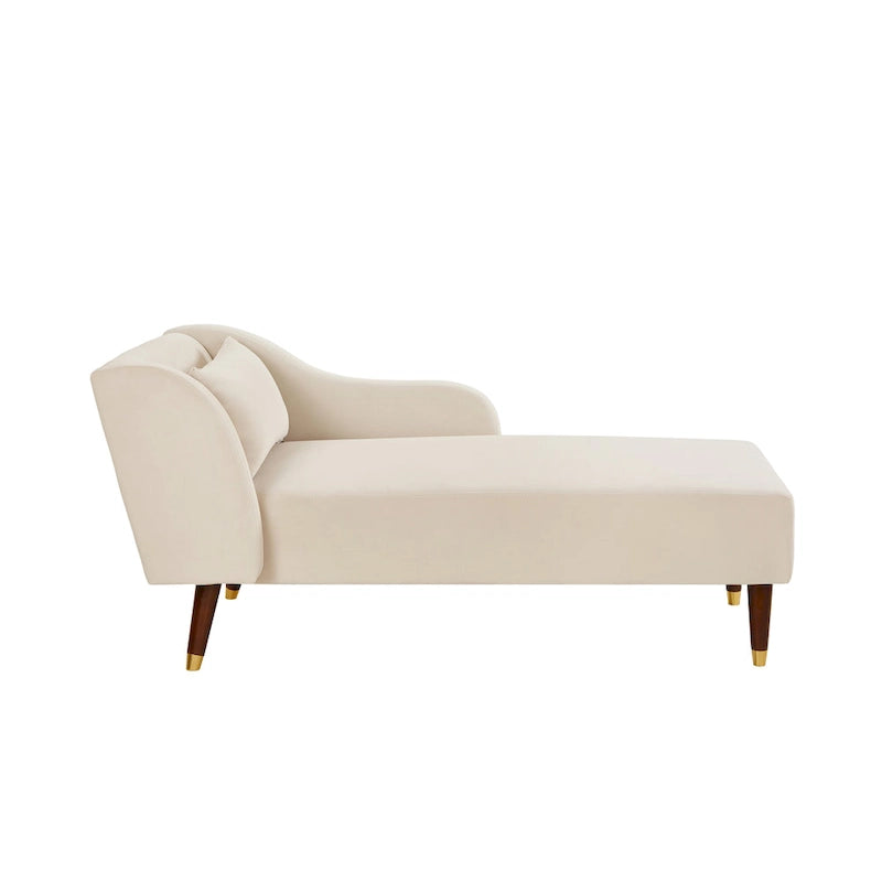 Modern Chaise Lounge Chair with Velvet Upholstery - 29.50 x 55.90 x 28.70 7