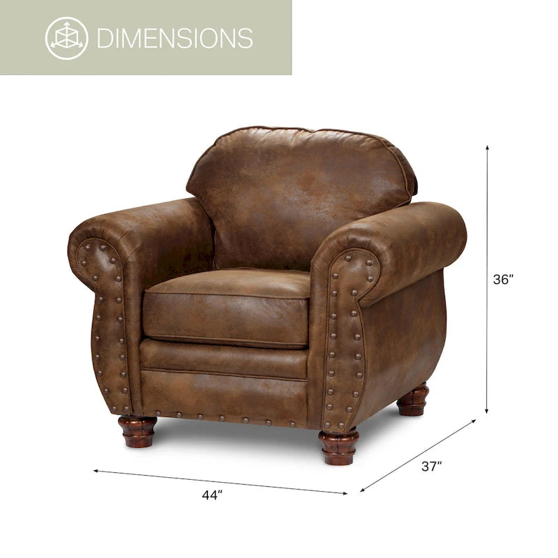 American Furniture Classics Model 9901-00-90 Sedona Arm Chair with Matching Ottoman 3