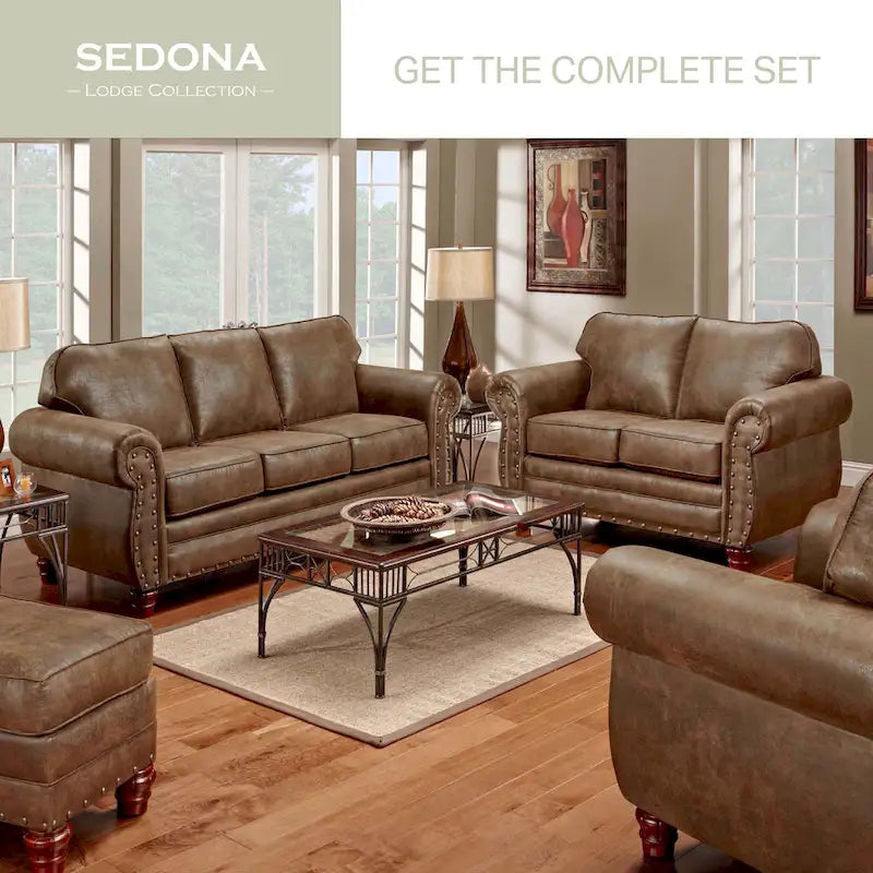 American Furniture Classics Model 9901-00-90 Sedona Arm Chair with Matching Ottoman 5