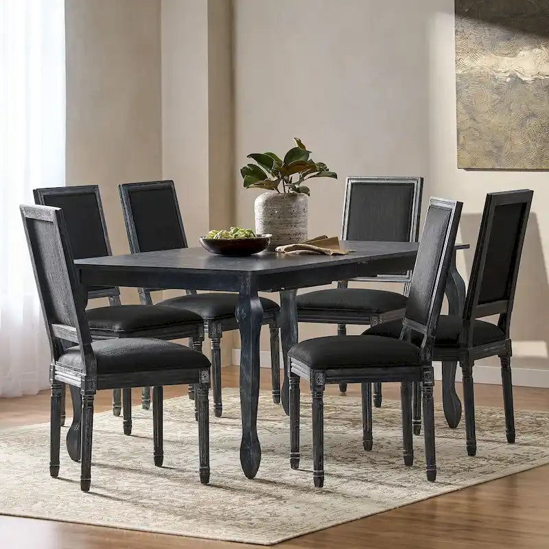 Regan Upholstered Expandable 7 Piece Dining Set by Christopher Knight Home 36