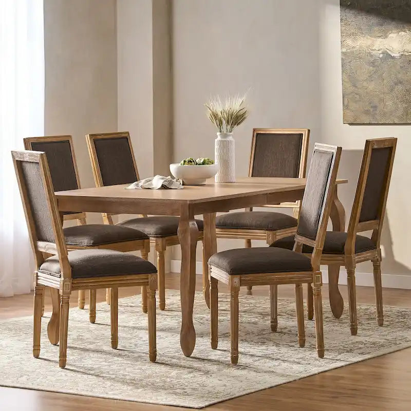 Regan Upholstered Expandable 7 Piece Dining Set by Christopher Knight Home 38