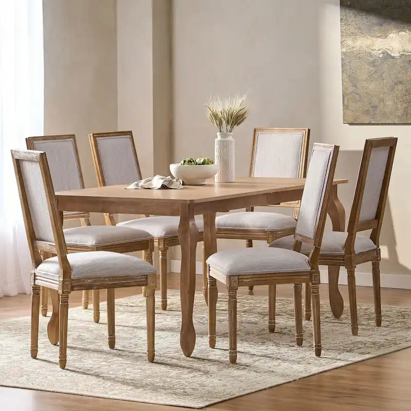 Regan Upholstered Expandable 7 Piece Dining Set by Christopher Knight Home 39