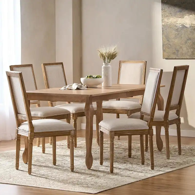 Regan Upholstered Expandable 7 Piece Dining Set by Christopher Knight Home 3