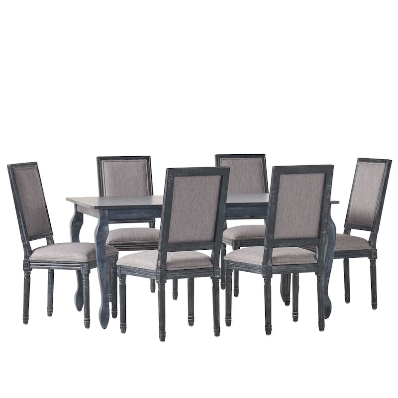 Regan Upholstered Expandable 7 Piece Dining Set by Christopher Knight Home 6