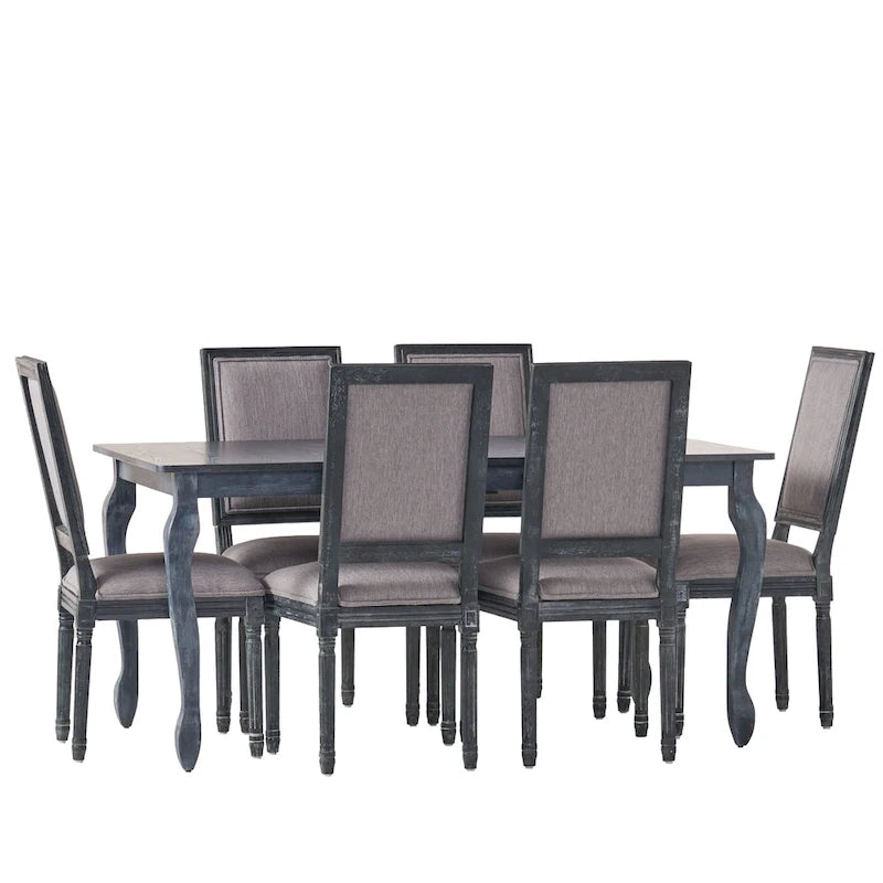 Regan Upholstered Expandable 7 Piece Dining Set by Christopher Knight Home 12