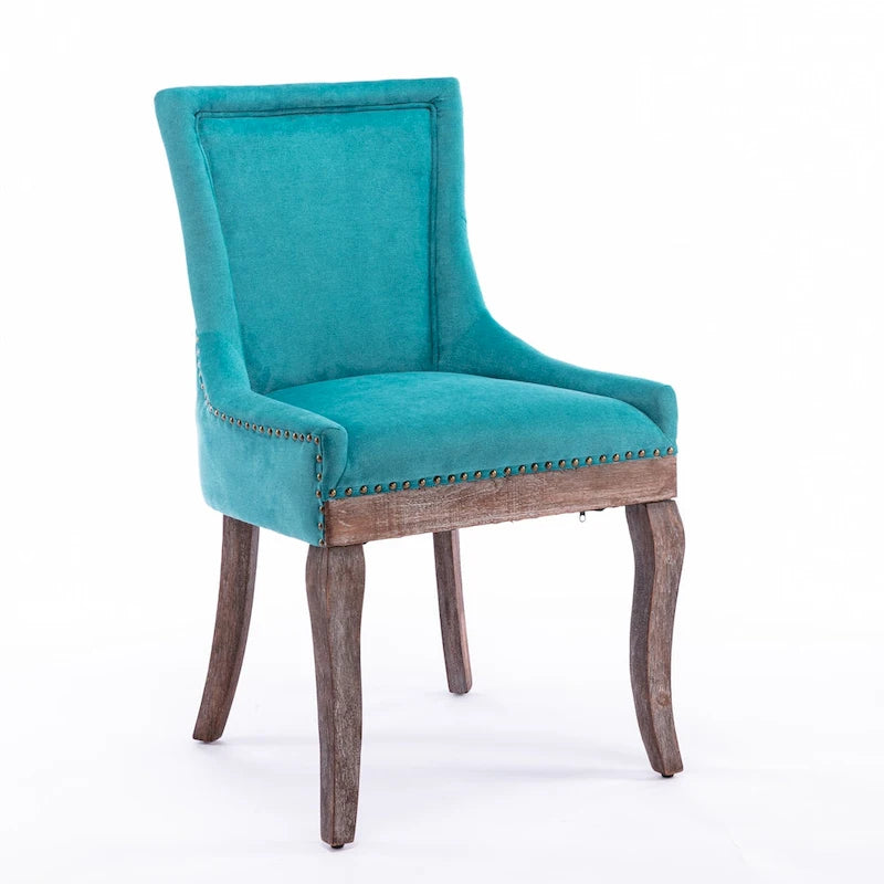 Ultra Side Dining Chair with Thickened Fabric and Bronze Nail Head, Set of 2 3