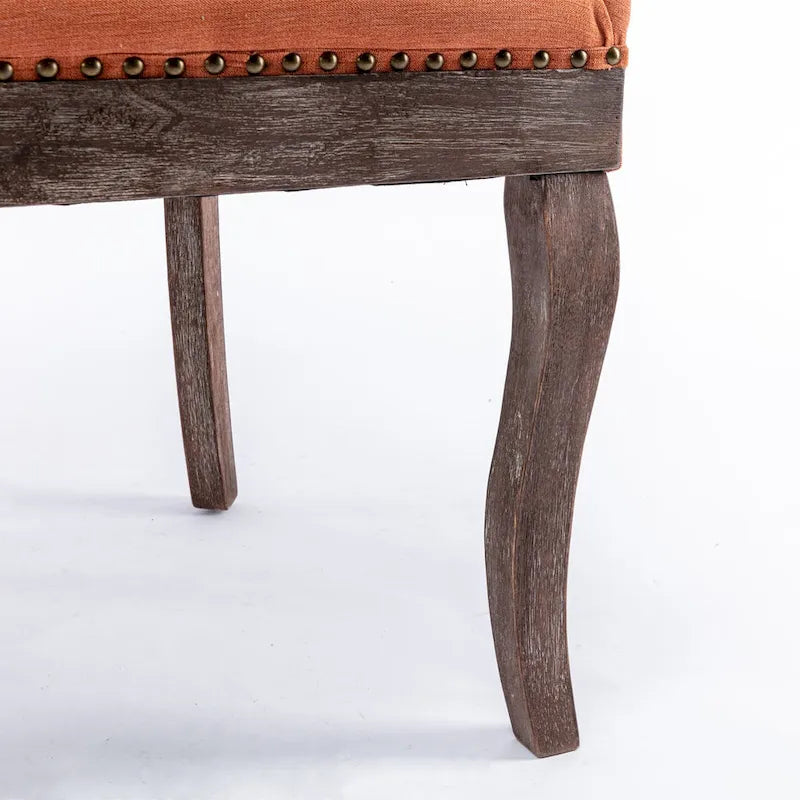 Ultra Side Dining Chair with Thickened Fabric and Bronze Nail Head, Set of 2 27