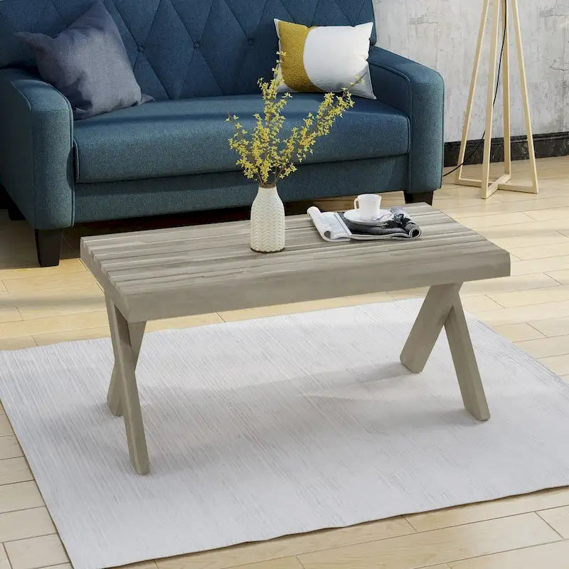 Esmeralda Farmhouse Acacia Wood Coffee Table by Christopher Knight Home 5
