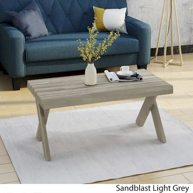 Esmeralda Farmhouse Acacia Wood Coffee Table by Christopher Knight Home 6