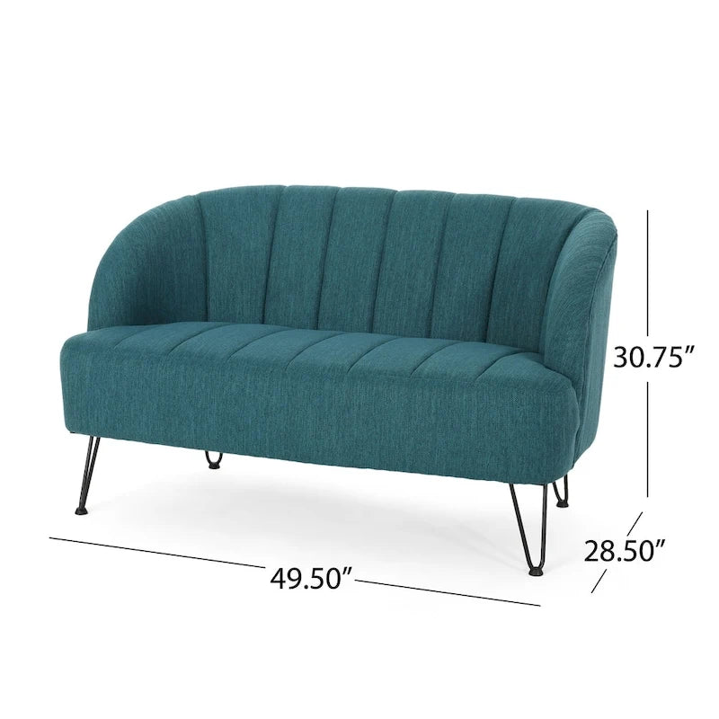 Lupine Modern Fabric Loveseat with Hairpin Legs by Christopher Knight Home 8
