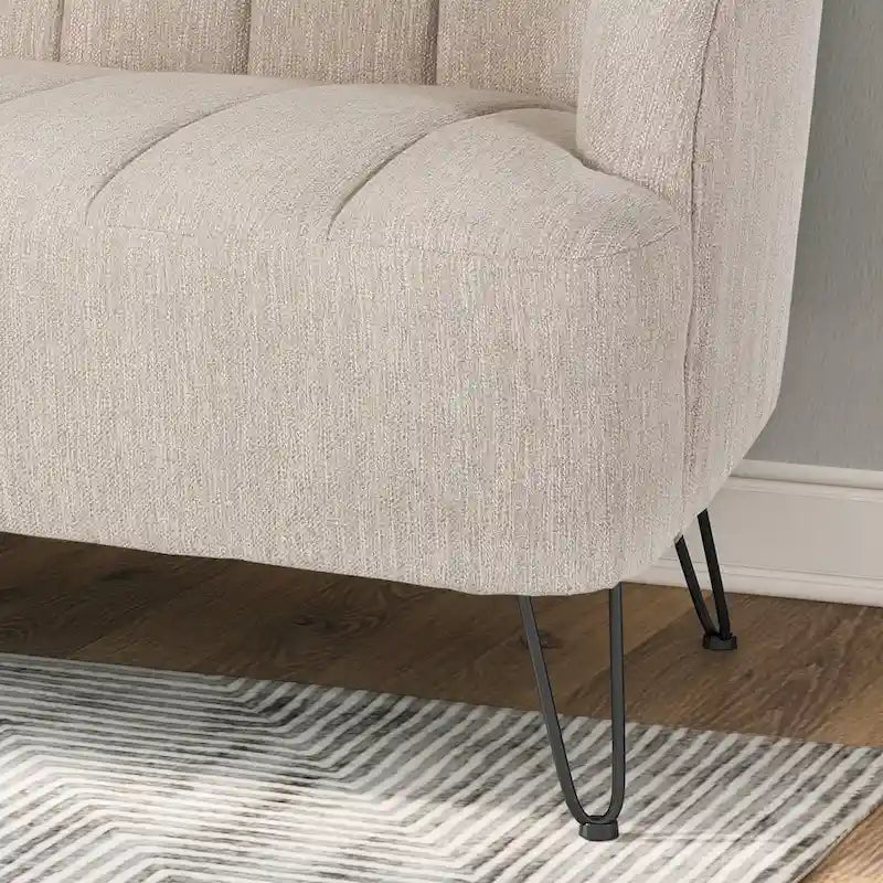 Lupine Modern Fabric Loveseat with Hairpin Legs by Christopher Knight Home 20